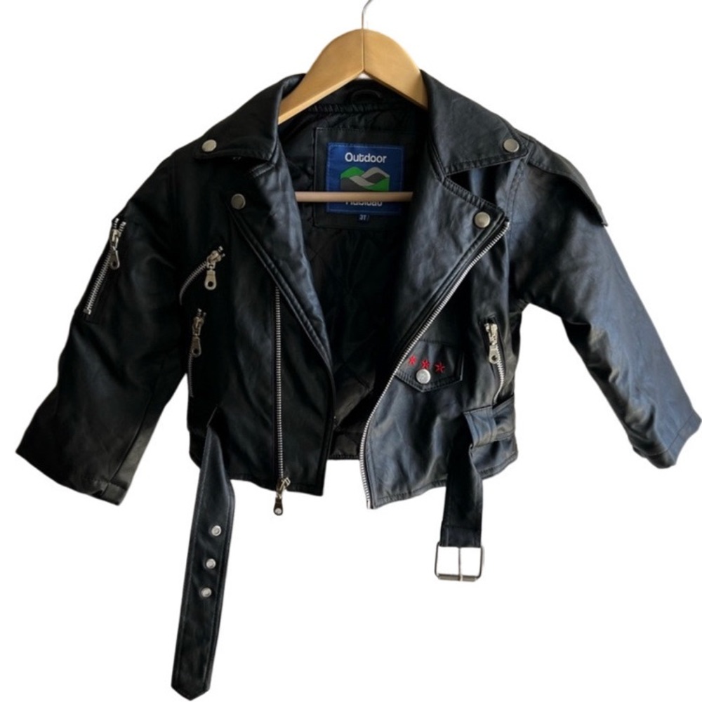 Toddler Boys Faux Leather Jacket